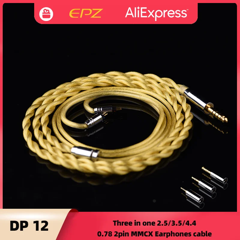 EPZ HIFI Наушники IEM-кабель DP12 монокристаллическая медь посеребренная позолоченная 2,5/3,5/4,4 мм три в одном 0,78 мм 2pin/MMCX
EPZ HIFI Наушники IEM-кабель DP12 монокристаллическая медь посеребренная позолоченная 2,5/3,5/4,4 мм три в одном 0,78 мм 2pin/MMCX