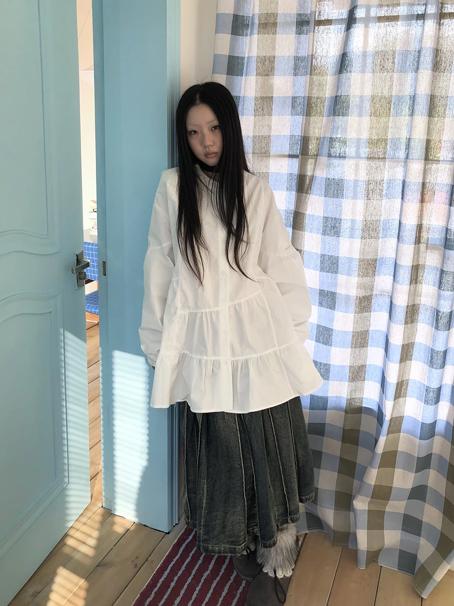 Angproject Loose Long Sve Women's irt Spring 2026 Translucent Asymmetrical Lace Trim Cotton Regular Fit round Ne Open ...
Angproject Loose Long Sve Women's irt Spring 2026 Translucent Asymmetrical Lace Trim Cotton Regular Fit round Ne Open ...