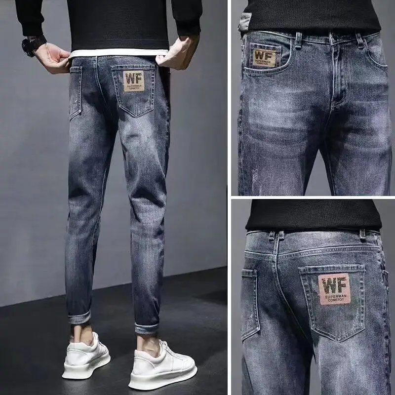 Harajuku Fashion Korean Style Men's Vintage Slim Jeans Casual Spring Autumn Retro Men's Jeans Skinny Feet Jeans Cotton Trousers
Harajuku Fashion Korean Style Men's Vintage Slim Jeans Casual Spring Autumn Retro Men's Jeans Skinny Feet Jeans Cotton Trousers