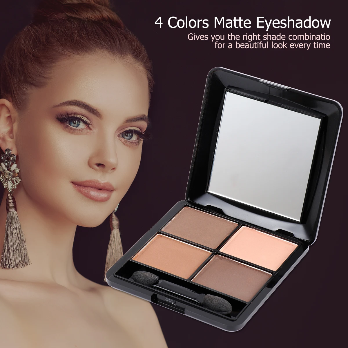 4 Color Eyeshadow Palette High-Grade Mica Long Lasting Shine Makeup For Party Wedding Evening Look Matte Eye Shadow No Dye
4 Color Eyeshadow Palette High-Grade Mica Long Lasting Shine Makeup For Party Wedding Evening Look Matte Eye Shadow No Dye