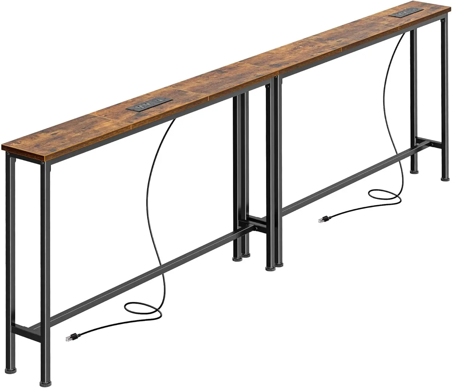 78.8" Narrow Console Table with Outlet, Charging Station, Behind Couch Table, Entryway Table, Rustic Brown
78.8" Narrow Console Table with Outlet, Charging Station, Behind Couch Table, Entryway Table, Rustic Brown
