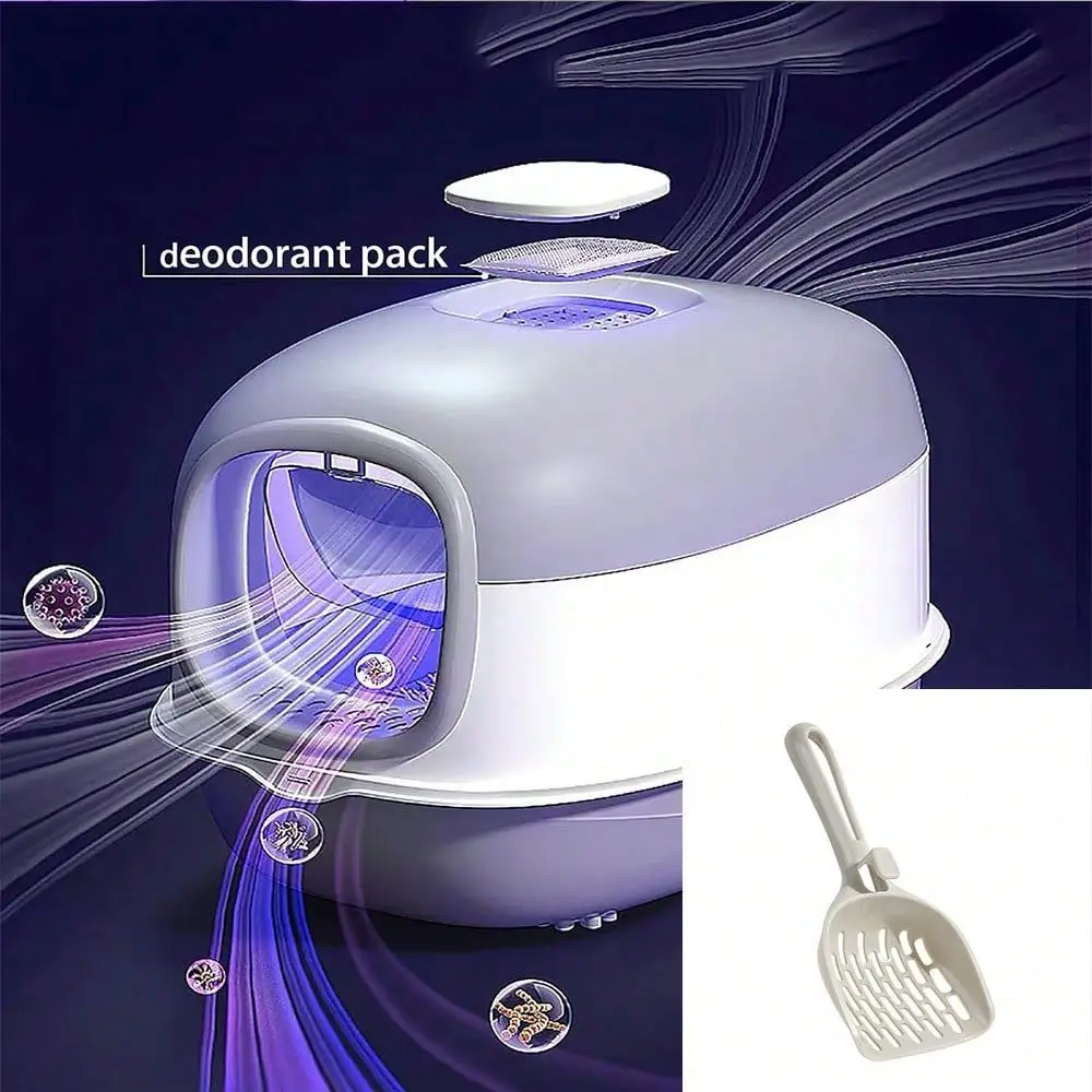 Set, Large Enclosed Cat Litter Box Cat Litter Scoop, OdorProof And SplashProof, Easy To Maintain, Fully Enclosed, Easy To Clean
Set, Large Enclosed Cat Litter Box Cat Litter Scoop, OdorProof And SplashProof, Easy To Maintain, Fully Enclosed, Easy To Clean