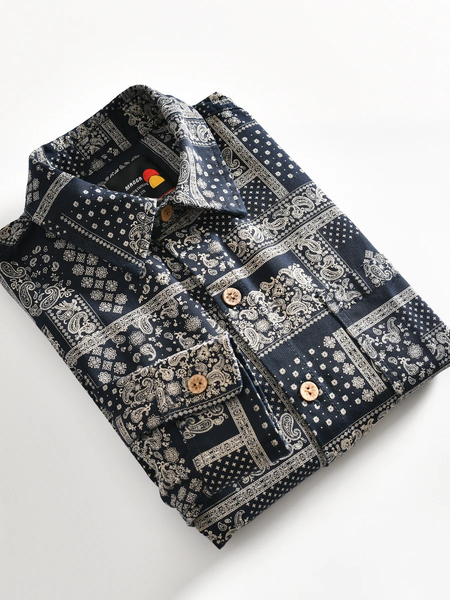 Washed Pure Cotton Long Sleeve Men's Shirt Spring Summer Trendy Print Ethnic Style Retro Waistnut Flower Youth Popular Standa...
Washed Pure Cotton Long Sleeve Men's Shirt Spring Summer Trendy Print Ethnic Style Retro Waistnut Flower Youth Popular Standa...