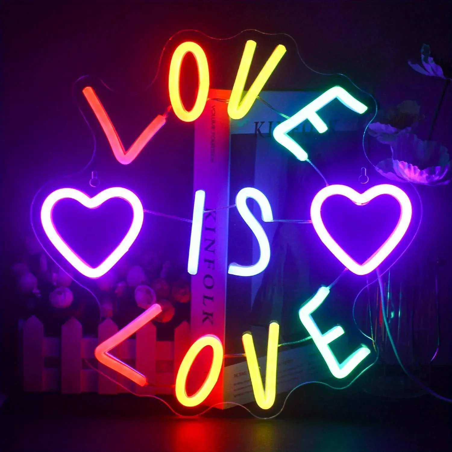 Love Is Love Neon Signs, USB-powered Neon Signs As Led Signs Aesthetic Room Bedroom Decor Party Wedding Decor Party Home Decor
Love Is Love Neon Signs, USB-powered Neon Signs As Led Signs Aesthetic Room Bedroom Decor Party Wedding Decor Party Home Decor