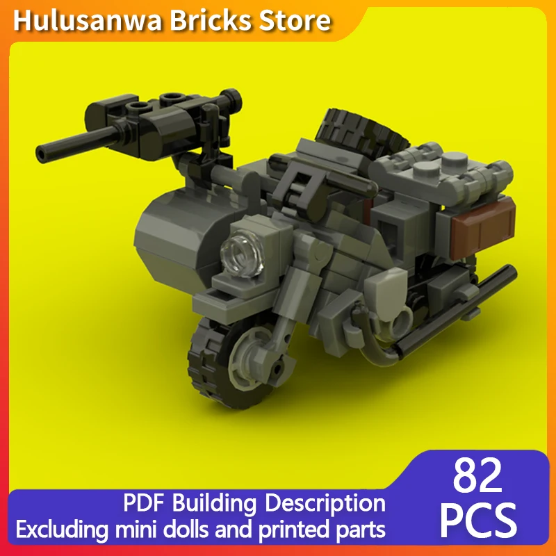 WW2 German Motorcycle With a Sidecar Model MOC Building Bricks War Equipment Modular Technology Gifts Assemble Children Toy Suit
WW2 German Motorcycle With a Sidecar Model MOC Building Bricks War Equipment Modular Technology Gifts Assemble Children Toy Suit