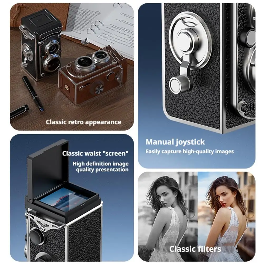 Mini CCD Camera Retro Simulated Twin Lens Reflex Camera Portable Student Gift Home Decorative Ornament With Atmosphere
Mini CCD Camera Retro Simulated Twin Lens Reflex Camera Portable Student Gift Home Decorative Ornament With Atmosphere