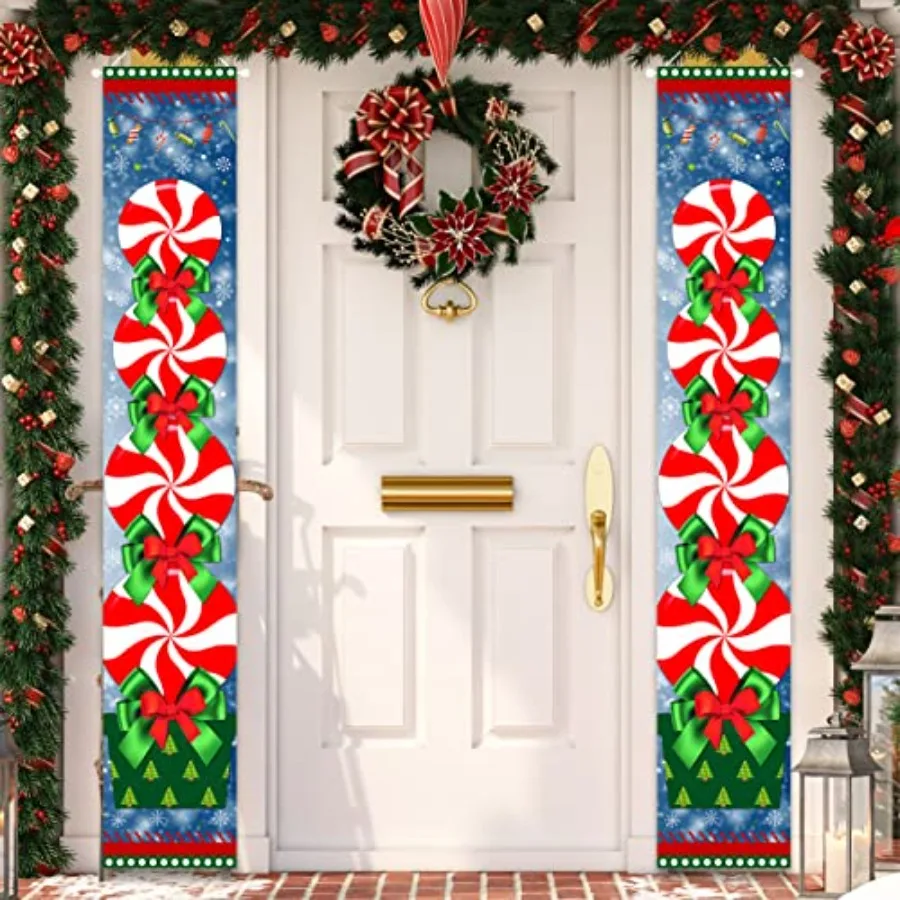Christmas Door Banner Christmas Candy Decorations Peppermint Porch Sign Banner for Indoor Outdoor Winter Holiday Theme Party Su
Christmas Door Banner Christmas Candy Decorations Peppermint Porch Sign Banner for Indoor Outdoor Winter Holiday Theme Party Su
