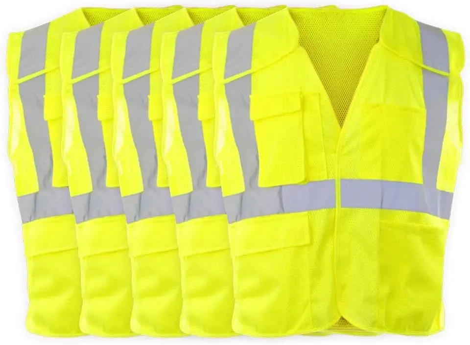 High Visibility Breakaway Safety Vest, Type R Class 2, 5-Pack, SAFEGEAR
High Visibility Breakaway Safety Vest, Type R Class 2, 5-Pack, SAFEGEAR