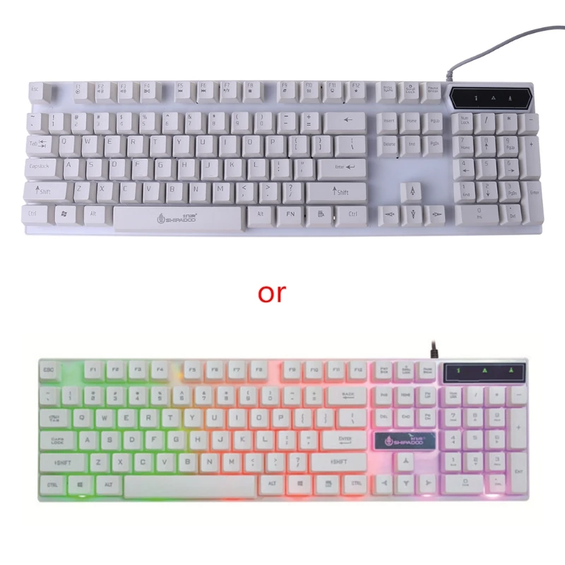 USB Mechanical Gaming Keyboard with Color Backlit, 104Keys RGB Keyboard for Windows for Mac PC Gamers
USB Mechanical Gaming Keyboard with Color Backlit, 104Keys RGB Keyboard for Windows for Mac PC Gamers