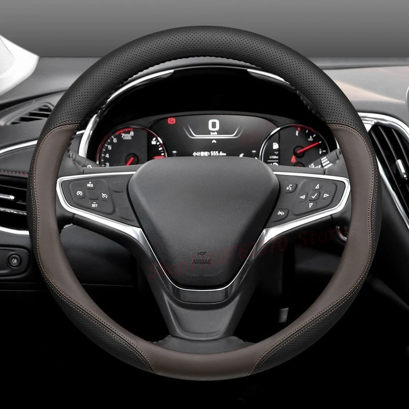 For Chevrolet Monza Sail 3 Malibu XL Cruze Orlando Nappa Leather Steering Wheel Cover Non-slip Universal Car Interior Accessory
For Chevrolet Monza Sail 3 Malibu XL Cruze Orlando Nappa Leather Steering Wheel Cover Non-slip Universal Car Interior Accessory