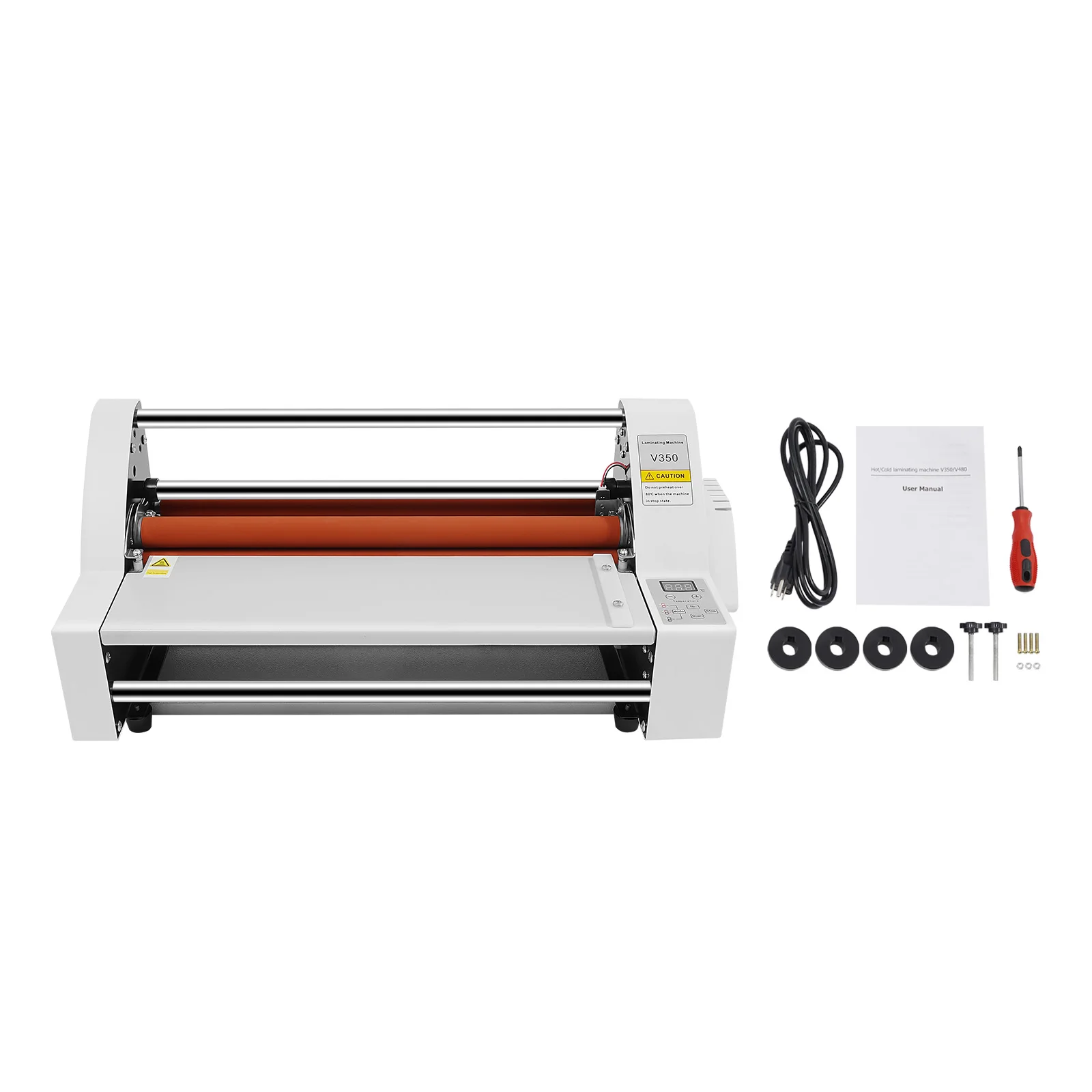 350mm/13.78inch Laminator Machine, V350 Hot Cold Roll Laminator, Single & Dual Sided Electronic Thermal Laminating Machine
350mm/13.78inch Laminator Machine, V350 Hot Cold Roll Laminator, Single & Dual Sided Electronic Thermal Laminating Machine