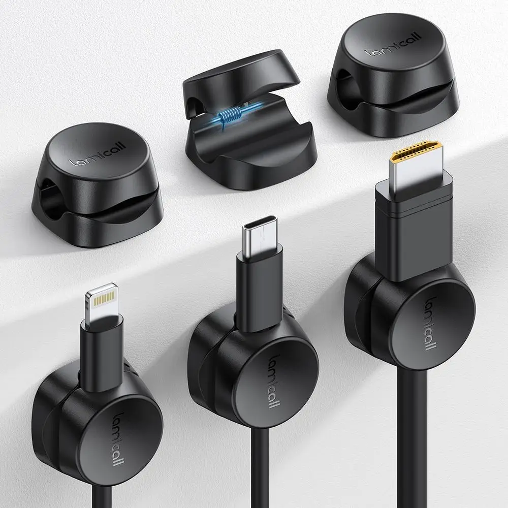 Cord Organizer Spring Cable Holder Clips - 6 Pack Desk Cable Management Clips, Smooth Adjustable, Adhesive Wire Organizer Keeper
Cord Organizer Spring Cable Holder Clips - 6 Pack Desk Cable Management Clips, Smooth Adjustable, Adhesive Wire Organizer Keeper