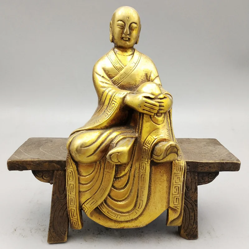 Antique Collectibles, Brass Bench Buddha Ornament, Creative Home Decor Craft Gift Bronze Item
Antique Collectibles, Brass Bench Buddha Ornament, Creative Home Decor Craft Gift Bronze Item
