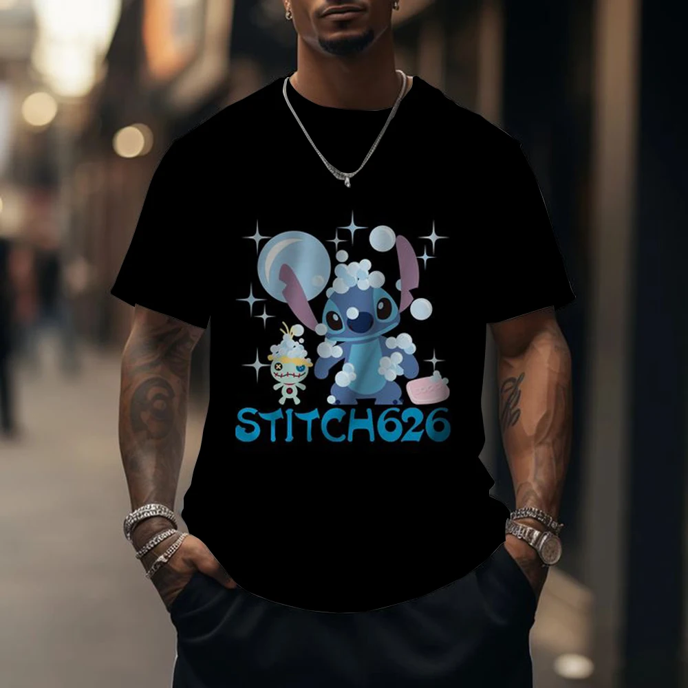 Men's T-Shirt Disney Stitch funny print Short Sleeve Micro Elastic Breath Streetwear Summer Casual Oversized T-Shirts Men Clothi
Men's T-Shirt Disney Stitch funny print Short Sleeve Micro Elastic Breath Streetwear Summer Casual Oversized T-Shirts Men Clothi