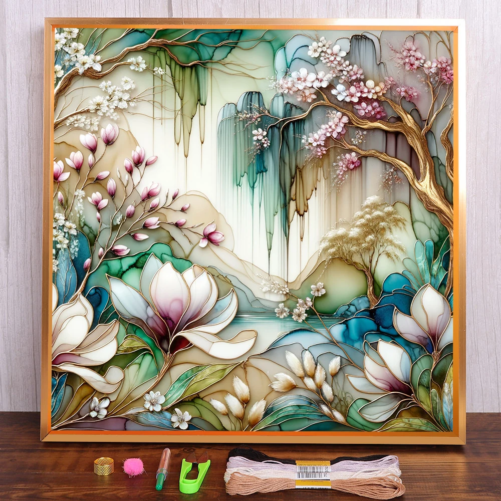 Scenery Flower Printed Water-Soluble Canvas Cross-Stitch Set Embroidery Hobby Handmade Needlework Painting Gift Stamped Counted
Scenery Flower Printed Water-Soluble Canvas Cross-Stitch Set Embroidery Hobby Handmade Needlework Painting Gift Stamped Counted