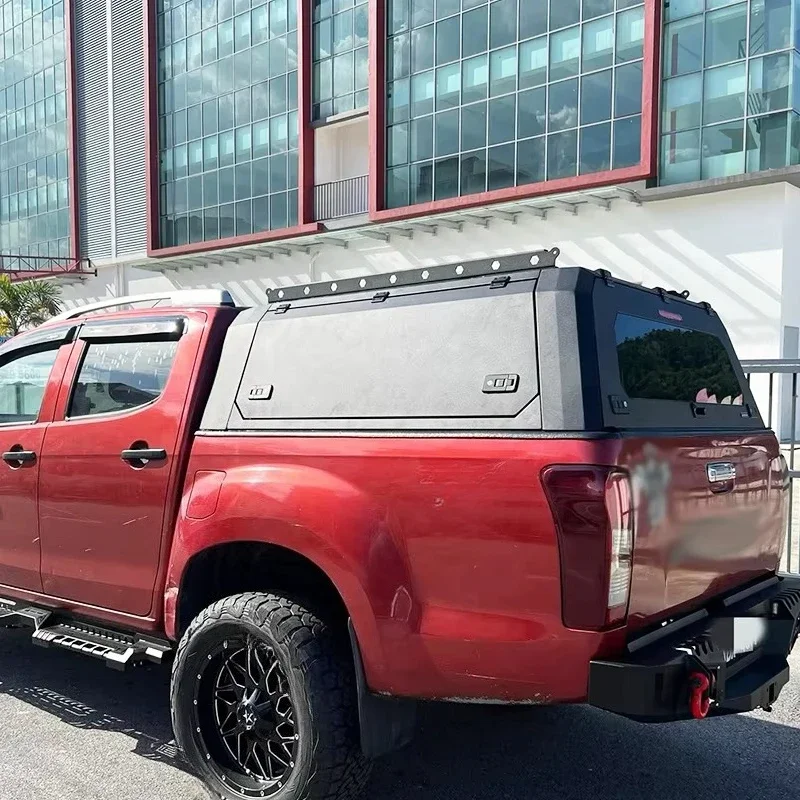 Lightweight Aluminum Pickup Canopy Hard Top Topper with Integrated Spoiler Sleek Design for Maverick, BYD Shark, GWM
Lightweight Aluminum Pickup Canopy Hard Top Topper with Integrated Spoiler Sleek Design for Maverick, BYD Shark, GWM