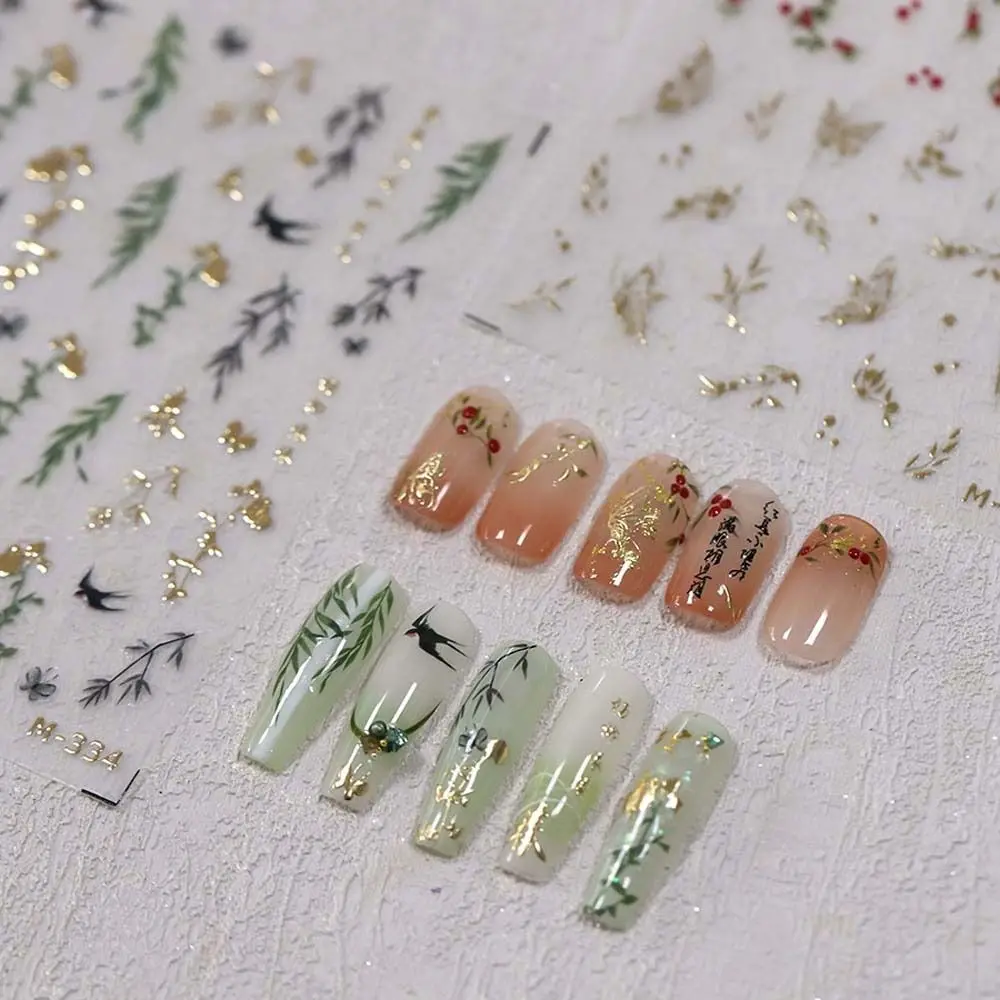 Fashion Flowers Nail Stickers Nails Decals For DIY Chinese Ink Lotus Flower Bamboo Leaf Manicure Ornaments Accessories
Fashion Flowers Nail Stickers Nails Decals For DIY Chinese Ink Lotus Flower Bamboo Leaf Manicure Ornaments Accessories