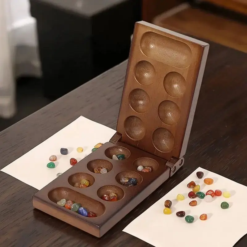 Wooden Mancala African Gem Chess Folding Thinking Board Strategy Puzzle Logical Training Family Party Holiday Present
Wooden Mancala African Gem Chess Folding Thinking Board Strategy Puzzle Logical Training Family Party Holiday Present