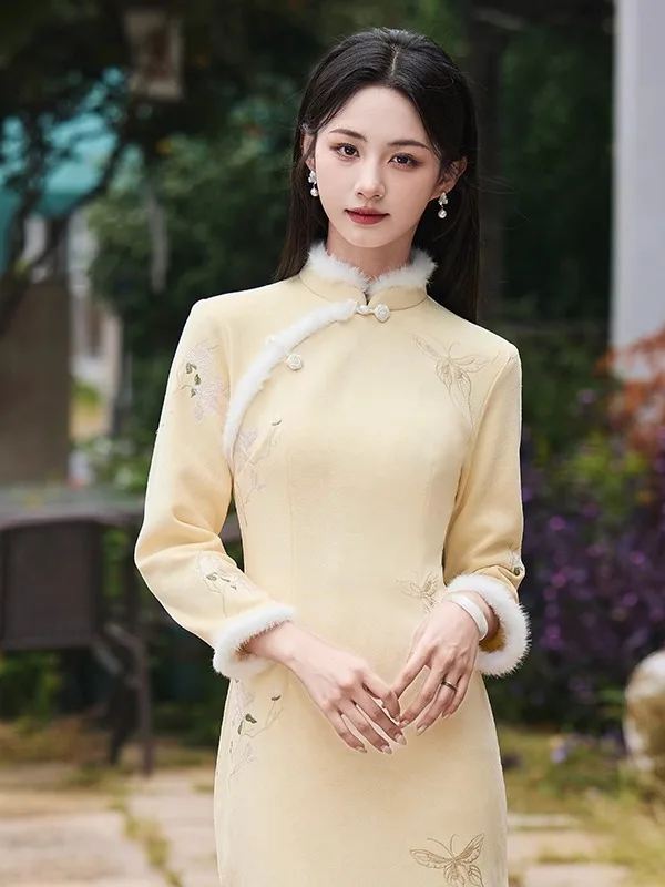 Stunning New Chinese Sle Thiened Fce Long Dr Daily Wear Beautiful Flag Robe Mommy Can Wear High End Autumn Winter D...
Stunning New Chinese Sle Thiened Fce Long Dr Daily Wear Beautiful Flag Robe Mommy Can Wear High End Autumn Winter D...