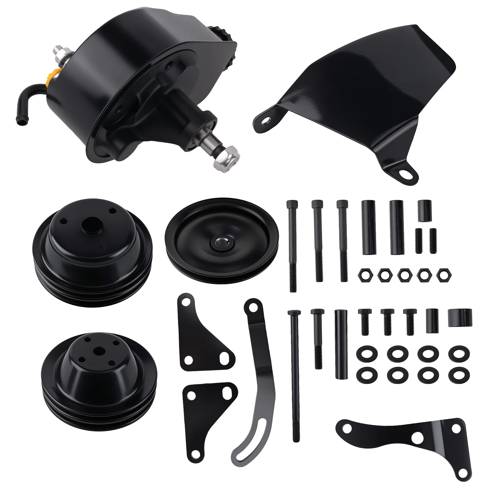 SBC Bracket Kit w/ Power Steering Pump for Chevy 350 1958-1986 Long Water Pump
SBC Bracket Kit w/ Power Steering Pump for Chevy 350 1958-1986 Long Water Pump
