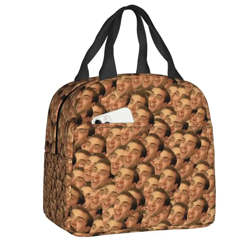 Funny Nicolas Cage Meme Portable Lunch Box Women Waterproof Thermal Cooler Food Insulated Bag Office Work
Funny Nicolas Cage Meme Portable Lunch Box Women Waterproof Thermal Cooler Food Insulated Bag Office Work
