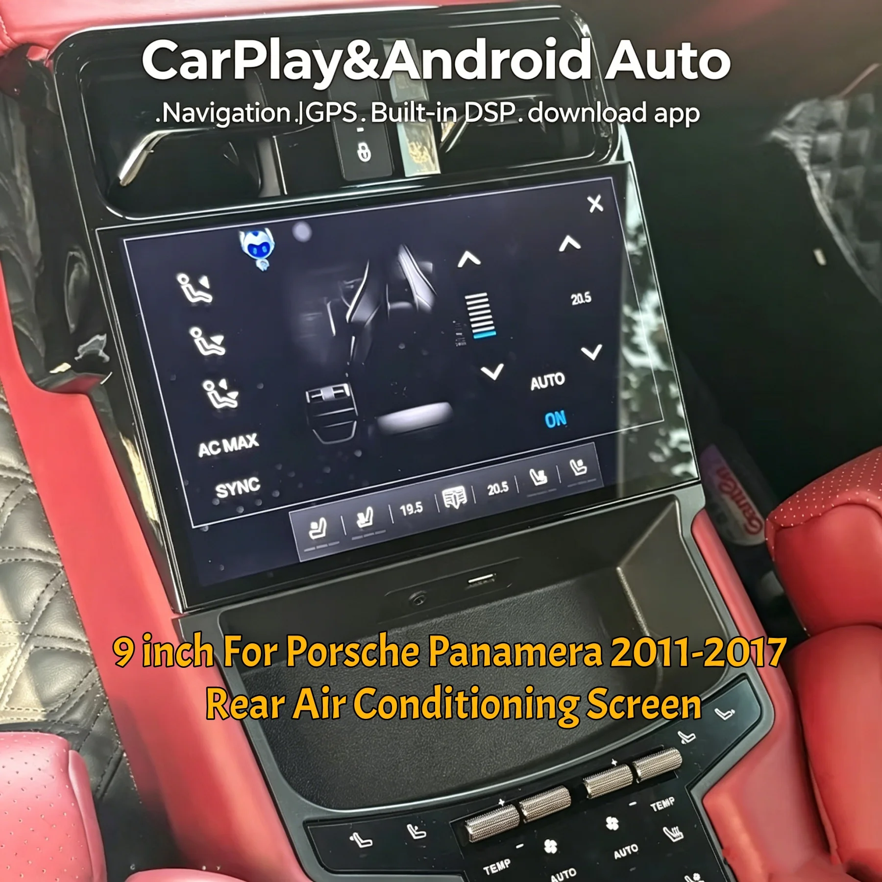 9" Upgrade Rear Seats Touch Screen For Porsche Panamera 2011-2017 Car Climate Control AC System Interior Modification Accessory
9" Upgrade Rear Seats Touch Screen For Porsche Panamera 2011-2017 Car Climate Control AC System Interior Modification Accessory