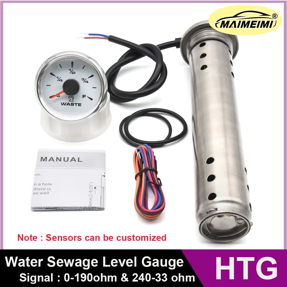 Custom 8Color Backlight Sewage Level Gauge 0-190 Ohm Waste Level Sensor Waterproof 240-33ohm HTG Holding Tank Indicator Boat Car
Custom 8Color Backlight Sewage Level Gauge 0-190 Ohm Waste Level Sensor Waterproof 240-33ohm HTG Holding Tank Indicator Boat Car