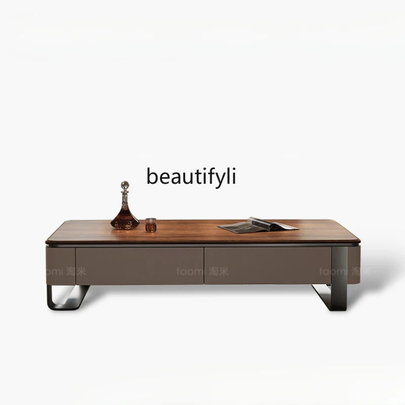 Italian Light Luxury Solid Wood Tea Table Black Walnut Tea Table Living Room Storage Tea Table
Italian Light Luxury Solid Wood Tea Table Black Walnut Tea Table Living Room Storage Tea Table