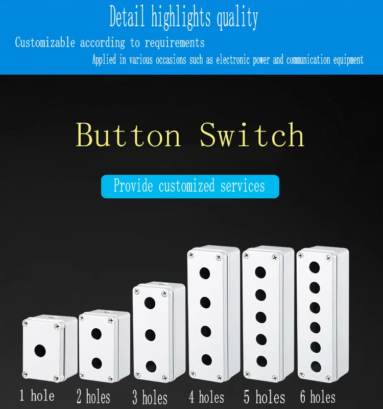 Button Switch Box Waterproof Elevator Emergency Stop Self-locking Start Stop Control Box Plastic 22mm Industrial Electrical Box
Button Switch Box Waterproof Elevator Emergency Stop Self-locking Start Stop Control Box Plastic 22mm Industrial Electrical Box