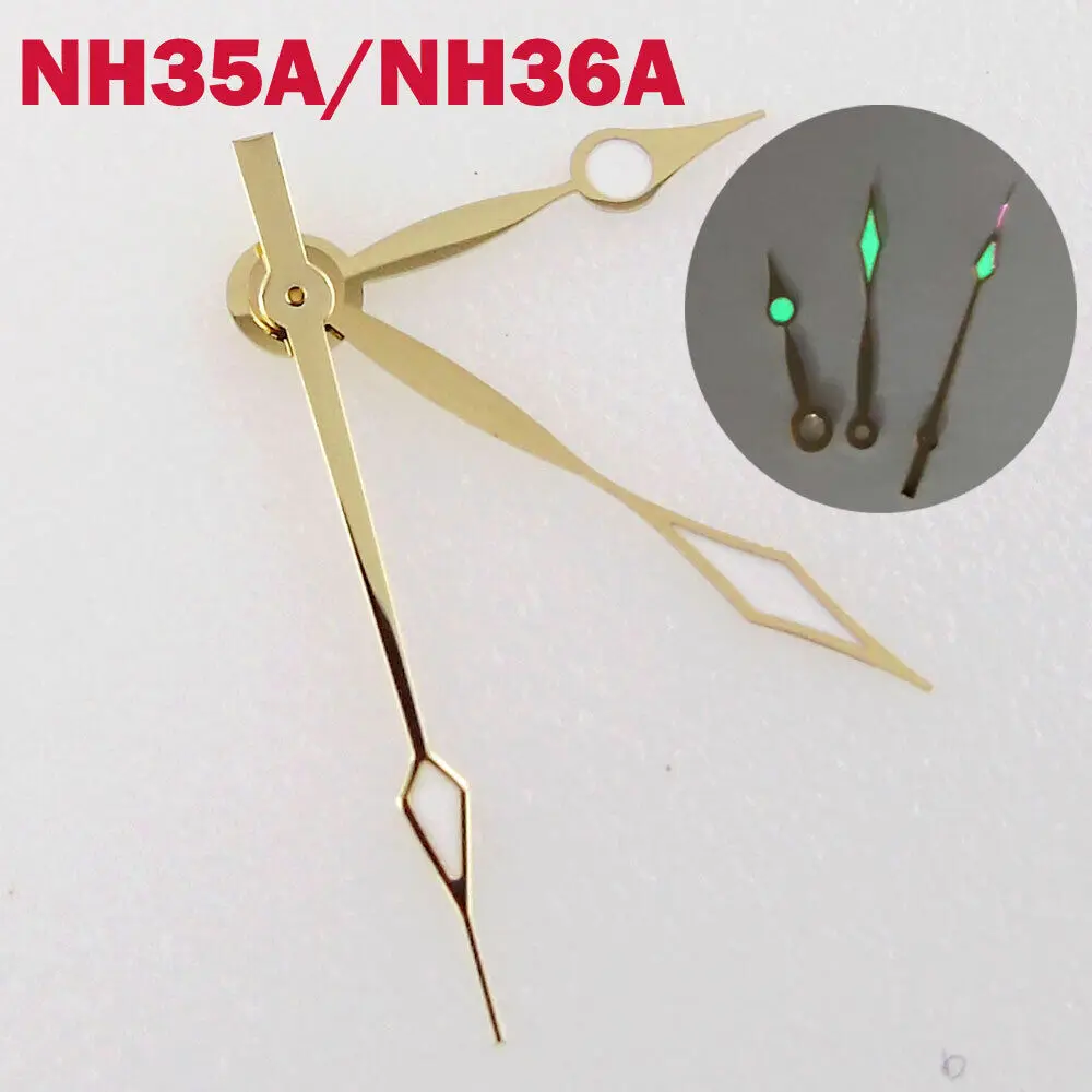 Gold Watch Hands Needles For NH35A NH36A NH38A 7s26 4r35 Movement Green Luminous
Gold Watch Hands Needles For NH35A NH36A NH38A 7s26 4r35 Movement Green Luminous
