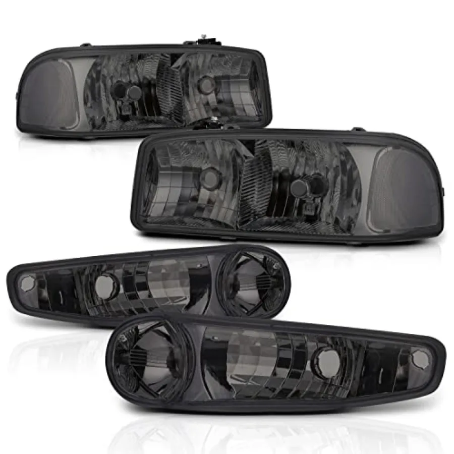 L+R Factory Style Headlight Assembly Compatible with 2001-06 GMC Sierra and Yukon Denali 07-15 Sierra Classic 01-06 Yukon XL
L+R Factory Style Headlight Assembly Compatible with 2001-06 GMC Sierra and Yukon Denali 07-15 Sierra Classic 01-06 Yukon XL