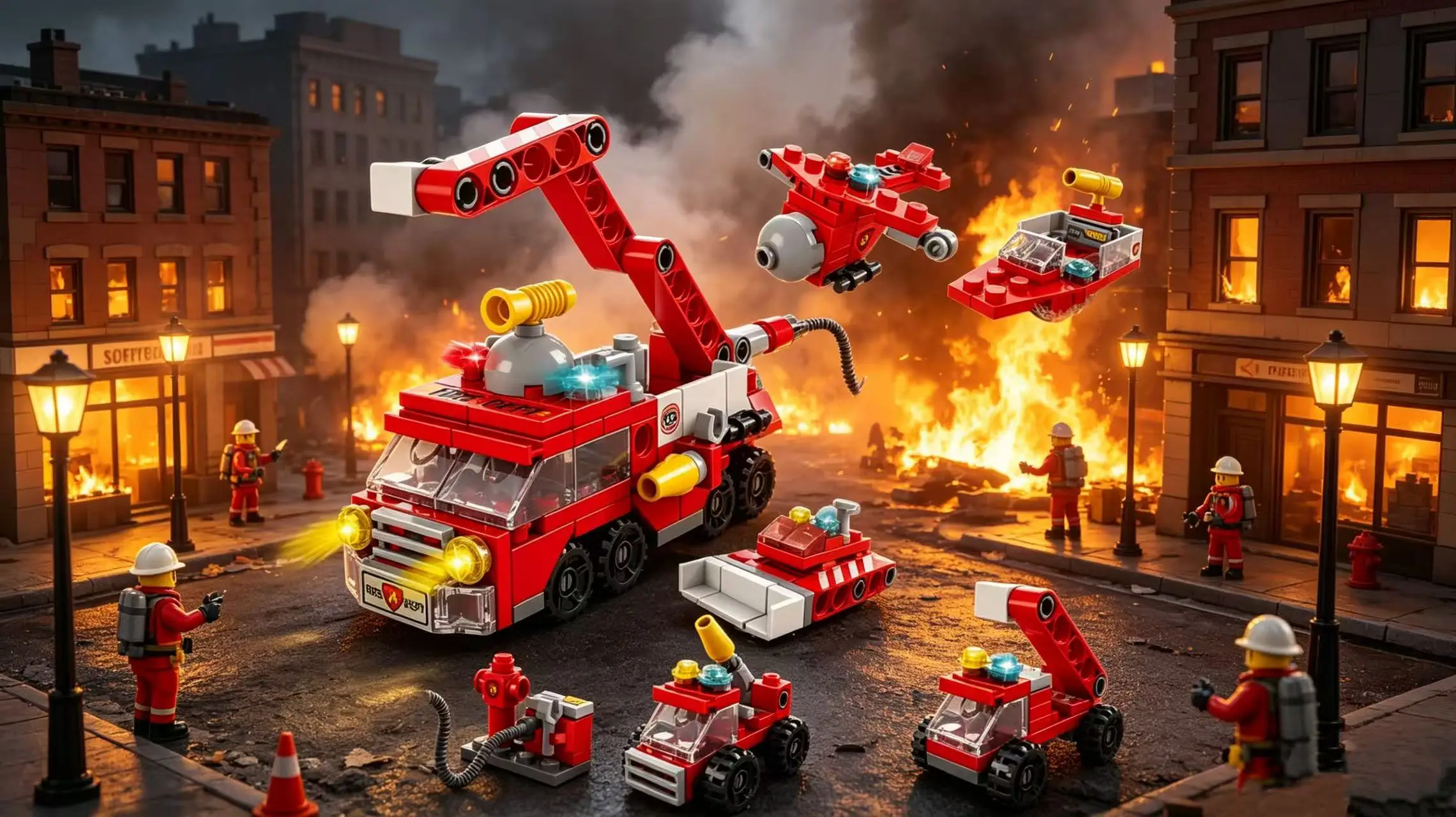 Firefighting Team Building Blocks Model - Multiple Play Modes And Collectible Fire Department Set for Kids
Firefighting Team Building Blocks Model - Multiple Play Modes And Collectible Fire Department Set for Kids