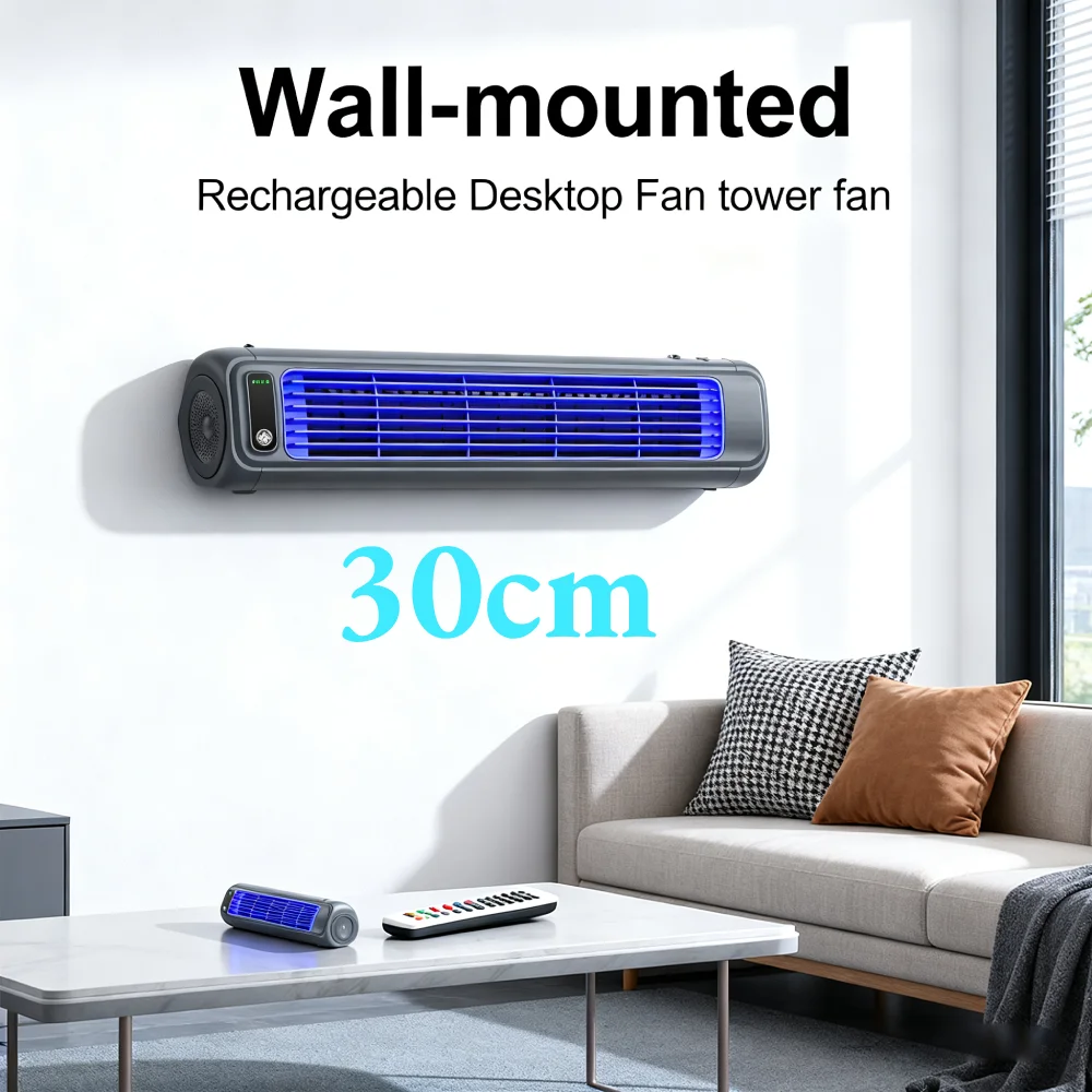 USB Plug-in Portable Tower Fan 3 Speed Desktop Fan 2000mAh Rechargeable Quiet Standing Fan 300x80x80mm Wall Mount Fan
USB Plug-in Portable Tower Fan 3 Speed Desktop Fan 2000mAh Rechargeable Quiet Standing Fan 300x80x80mm Wall Mount Fan