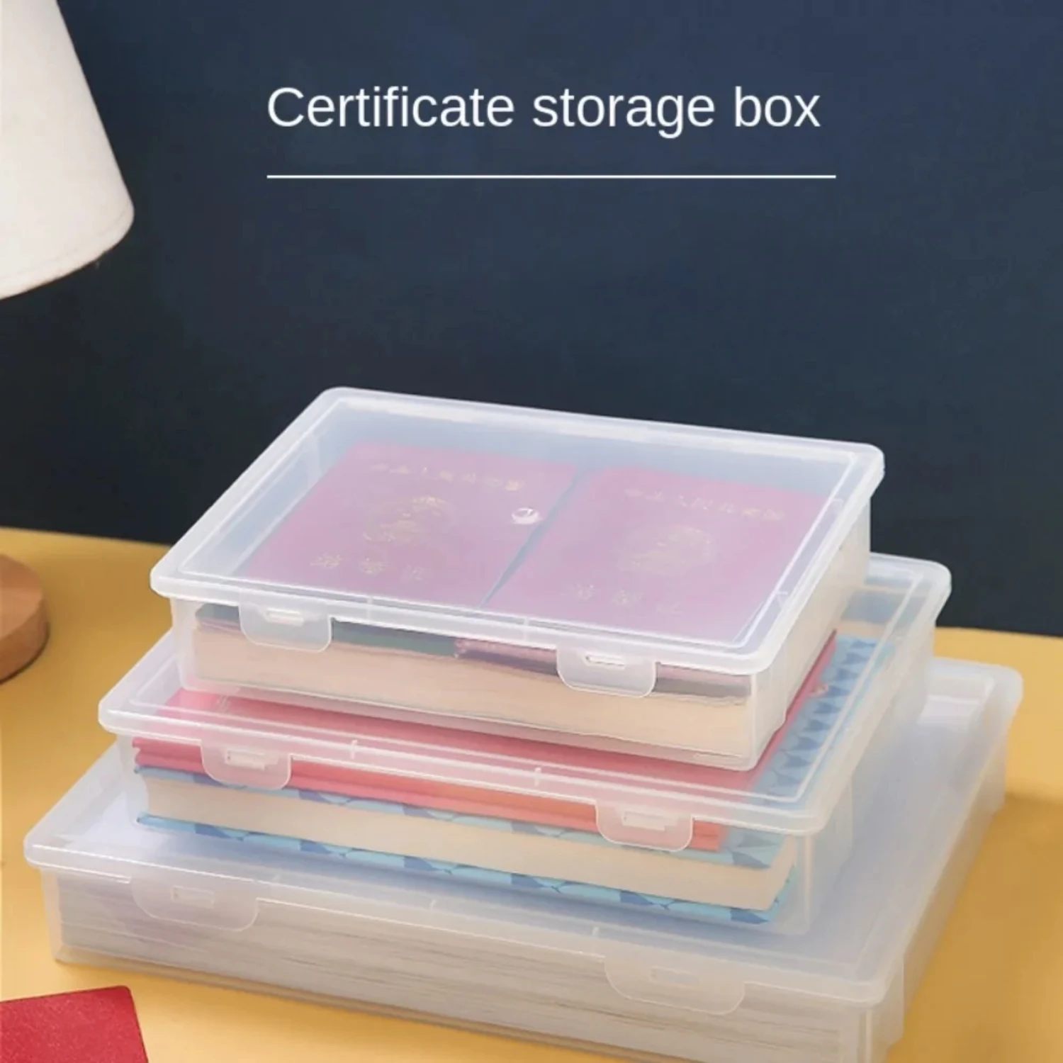 Square Shape Document Organizer Simplicity Plastic Clear Certificate File Container A4 Organizing Box
Square Shape Document Organizer Simplicity Plastic Clear Certificate File Container A4 Organizing Box