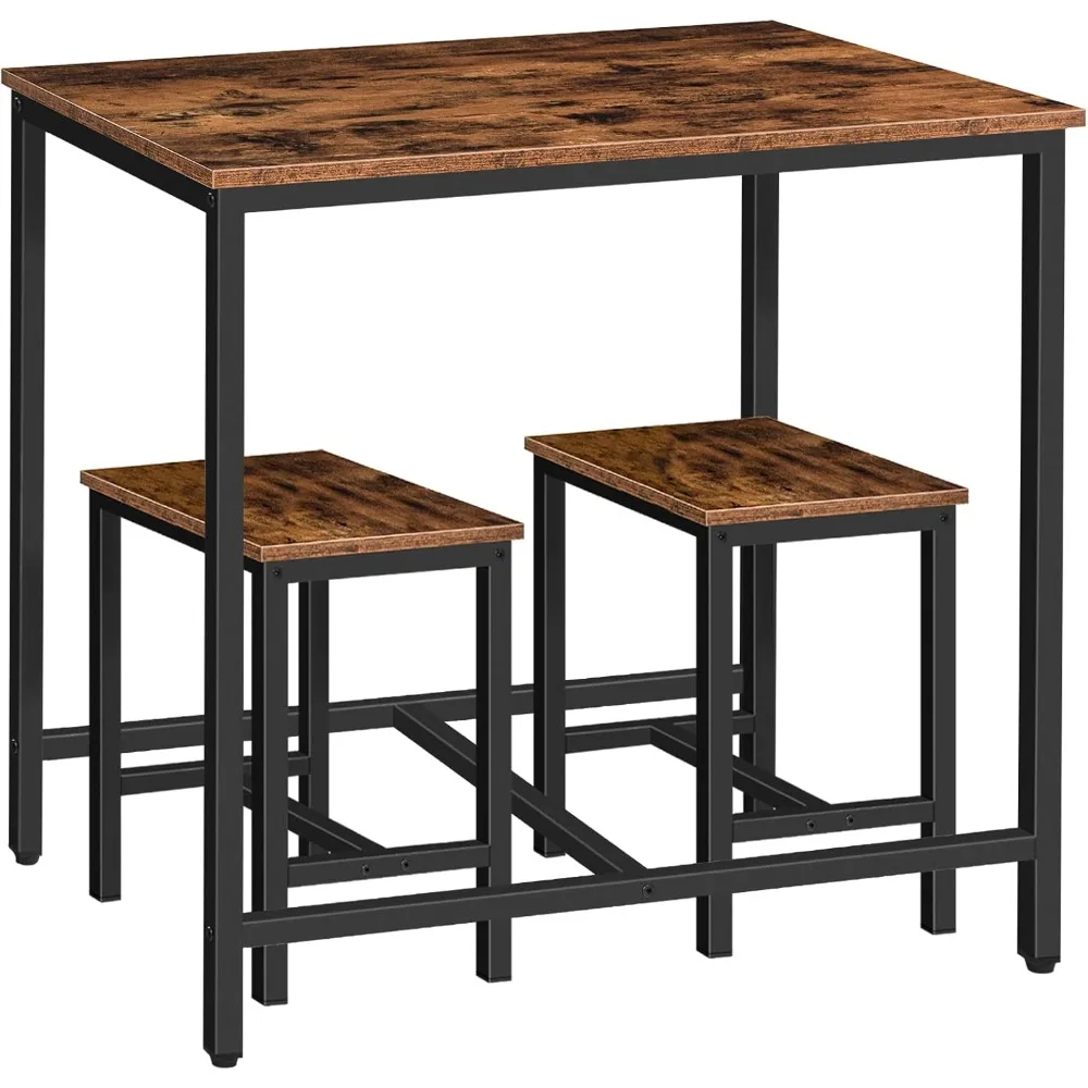 3-Piece Industrial Dining Table Set, Kitchen Table, Space Saving Dinette for Kitchen, Dining Room, Small Space
3-Piece Industrial Dining Table Set, Kitchen Table, Space Saving Dinette for Kitchen, Dining Room, Small Space