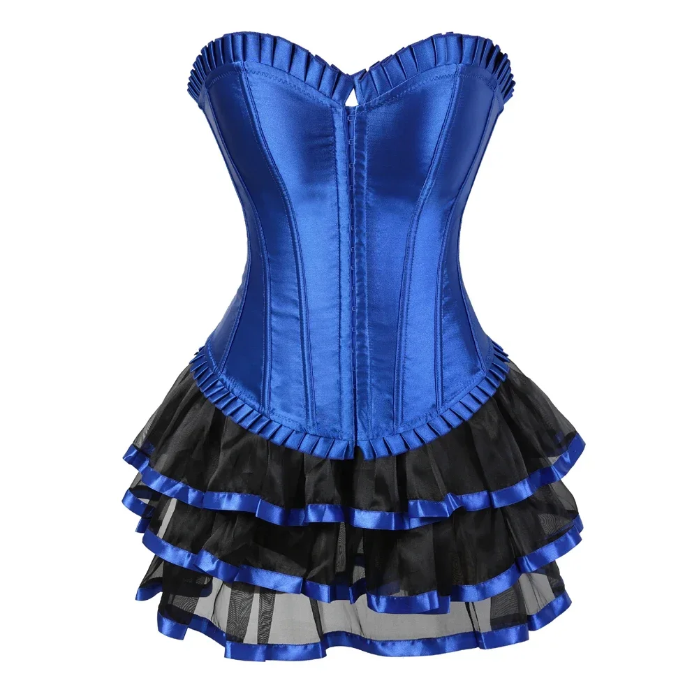 Corset Skirt Victorian Style Corsets Lace Trim Bustier Satin Corsage Outfits Plus Size Party Night Costumes Sexy Showgirl Outfit
Corset Skirt Victorian Style Corsets Lace Trim Bustier Satin Corsage Outfits Plus Size Party Night Costumes Sexy Showgirl Outfit