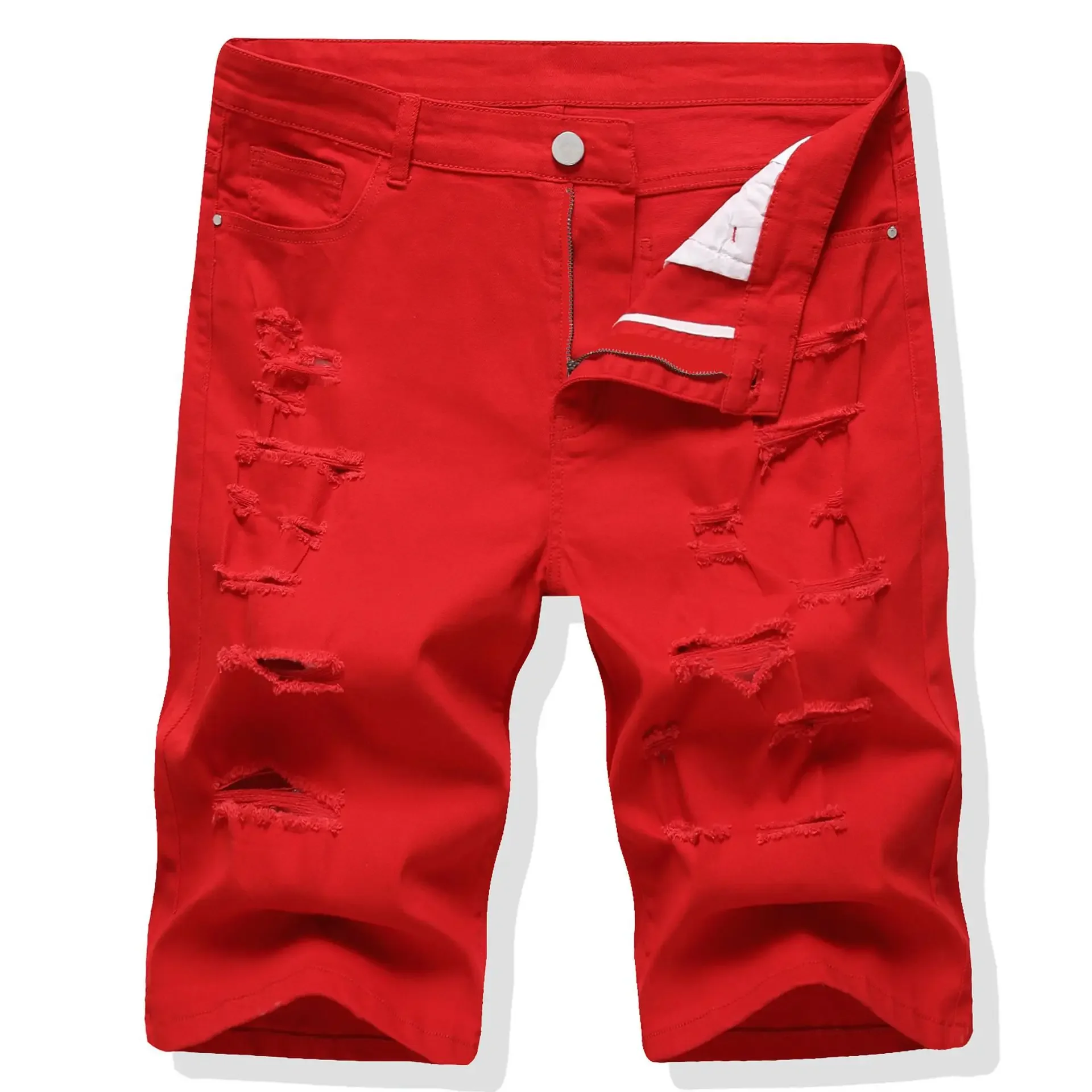 Shorts Men Hole Jeans Streetwear Mid Waist Washed Distressed Pockets Knee Length Vintage Ripped Denims Straight Short Pants
Shorts Men Hole Jeans Streetwear Mid Waist Washed Distressed Pockets Knee Length Vintage Ripped Denims Straight Short Pants