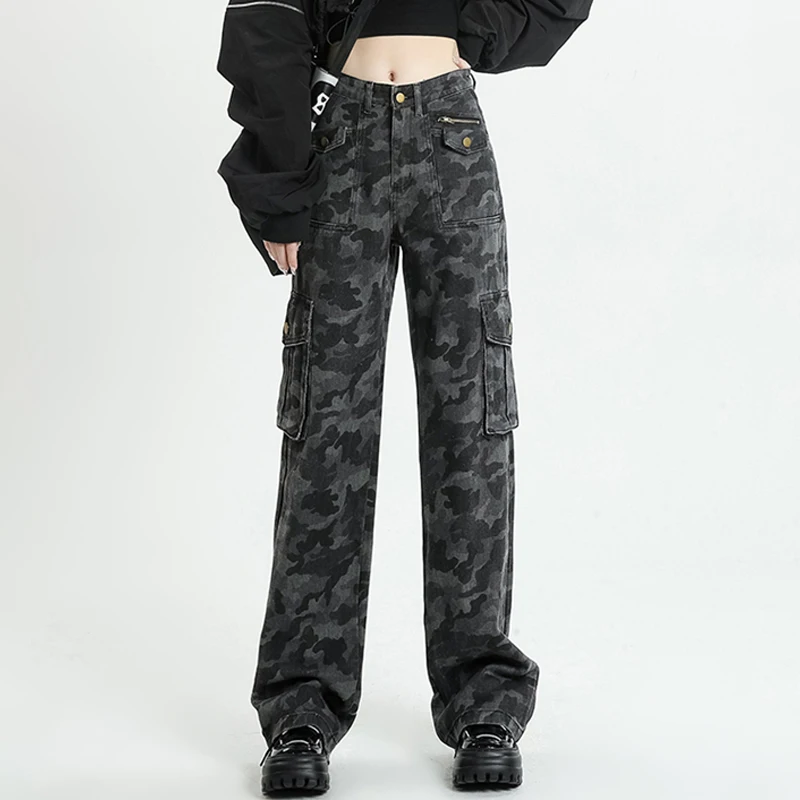 Камуфляжные джинсы женские Y2K хип-хоп винтажные джинсы с высокой талией прямая уличная одежда повседневные свободные брюки-карго широкие джинсовые брюки
Камуфляжные джинсы женские Y2K хип-хоп винтажные джинсы с высокой талией прямая уличная одежда повседневные свободные брюки-карго широкие джинсовые брюки