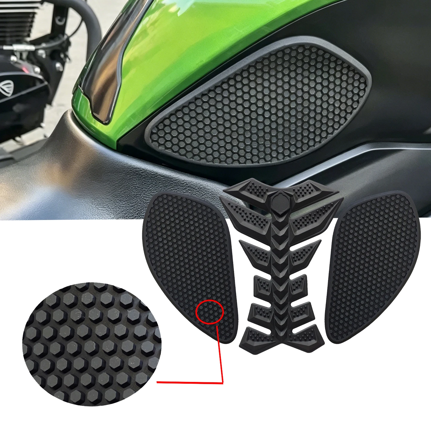 Universal Motorcycle Stickers Rubber Tank Traction Pad Tank pads Heat-insulating Protective Stickers Knee pads Side Non-slip pad
Universal Motorcycle Stickers Rubber Tank Traction Pad Tank pads Heat-insulating Protective Stickers Knee pads Side Non-slip pad