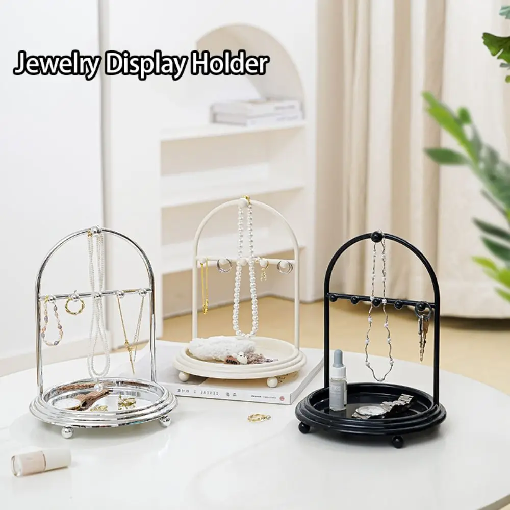 Creative Portable Jewelry Display Rack with Round Tray Durable Desktop Storage Box Hanging Holder Photography Props 
Creative Portable Jewelry Display Rack with Round Tray Durable Desktop Storage Box Hanging Holder Photography Props