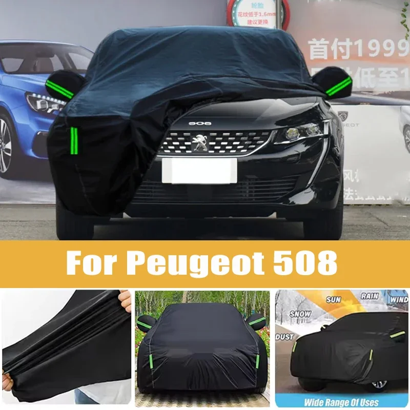 For Peugeot 508 Full Car Cover Four Seasons Outdoor Sun Anti UV Rain Snow Dust Protection Oxford Cloth Accessories
For Peugeot 508 Full Car Cover Four Seasons Outdoor Sun Anti UV Rain Snow Dust Protection Oxford Cloth Accessories