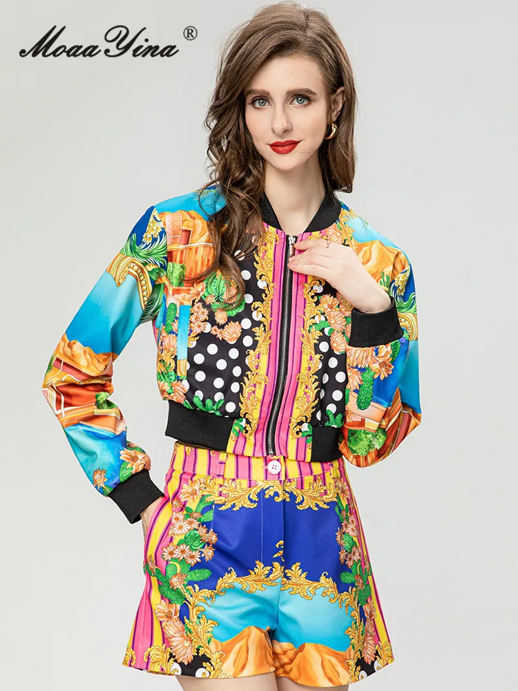 MoaaYina Autumn Fashion Runway Vintage Pattern Printed Shorts Set Women Lantern Sleeve Short Jacket+Straight Shorts 2 Pieces Set
MoaaYina Autumn Fashion Runway Vintage Pattern Printed Shorts Set Women Lantern Sleeve Short Jacket+Straight Shorts 2 Pieces Set