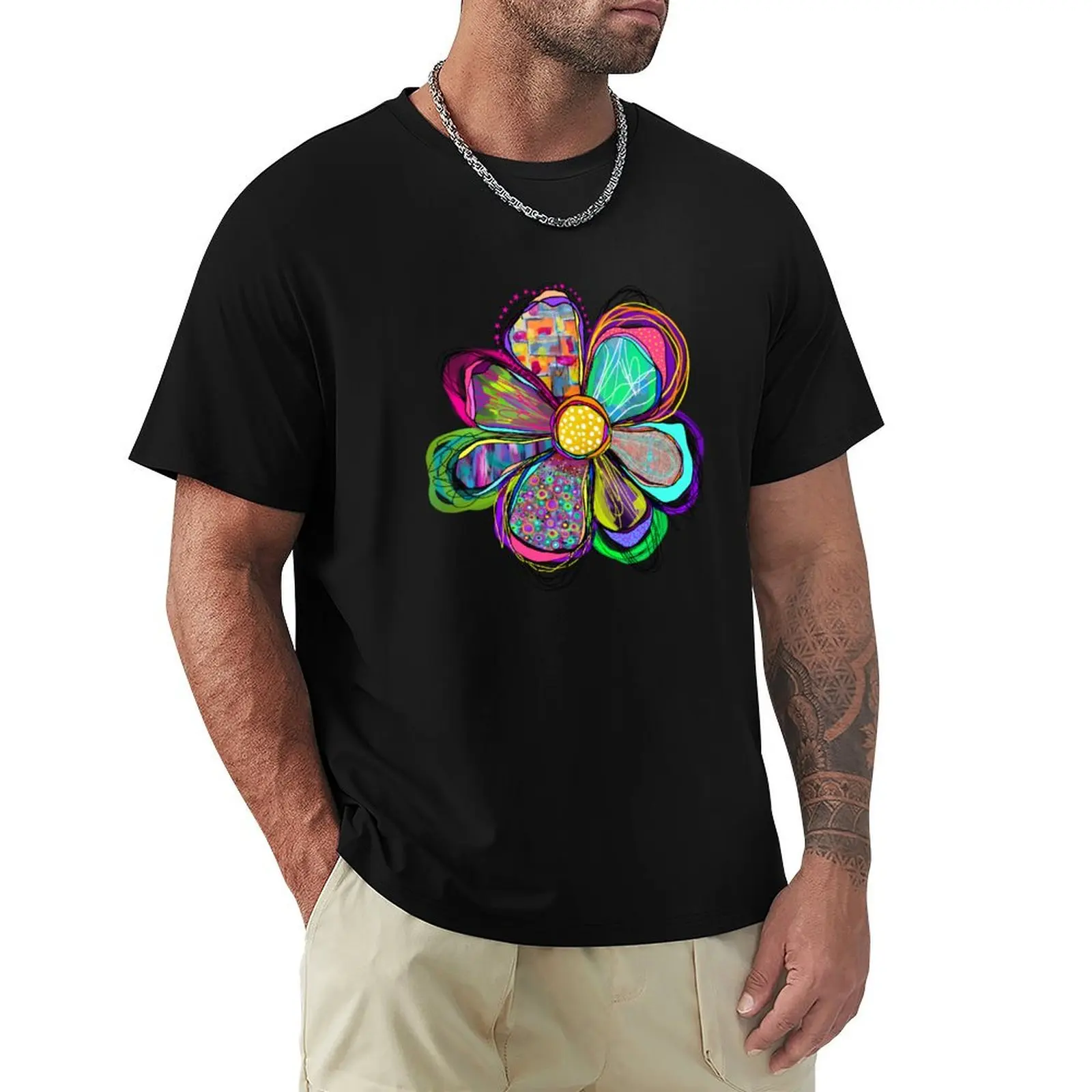 Wild Flower Power (Inspired by the hippie era of the 1960s) T-Shirt Big Size Simple T-Shirt
Wild Flower Power (Inspired by the hippie era of the 1960s) T-Shirt Big Size Simple T-Shirt