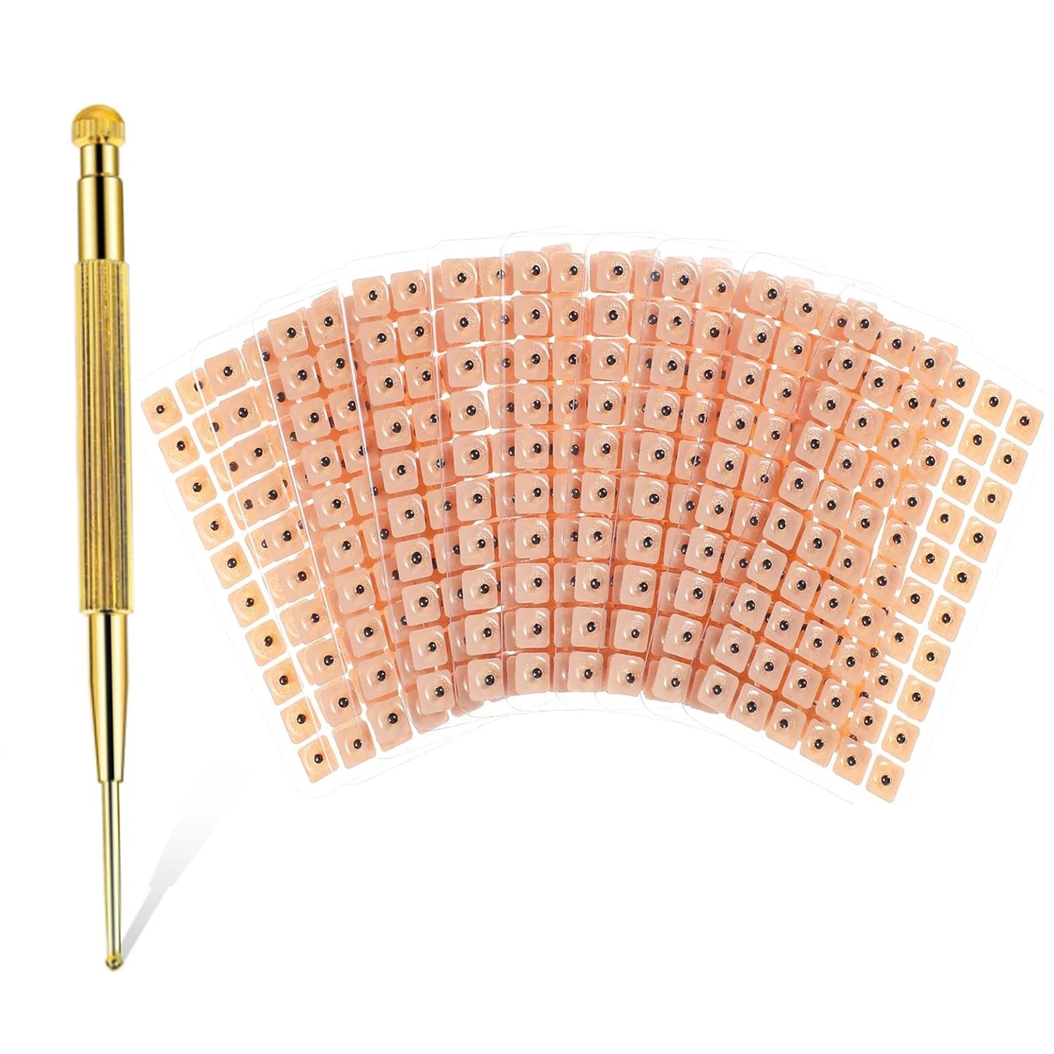 600 Counts Acupuncture Vaccaria Ear Seeds Disposable Ear Press Seeds & Facial Reflexology Massage Tool Body Acupressure Kit
600 Counts Acupuncture Vaccaria Ear Seeds Disposable Ear Press Seeds & Facial Reflexology Massage Tool Body Acupressure Kit