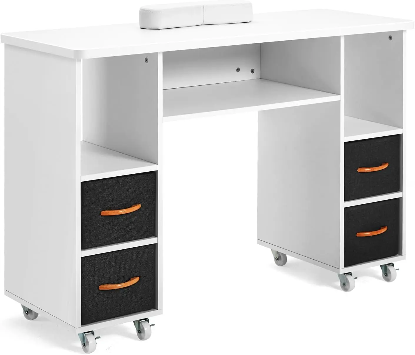 Artist hand Nail Table, Manicure Table, Nail Tech Table Station, Wrist Cushion, Lockable Wheels, Fabric Storage Drawers, Wooden
Artist hand Nail Table, Manicure Table, Nail Tech Table Station, Wrist Cushion, Lockable Wheels, Fabric Storage Drawers, Wooden