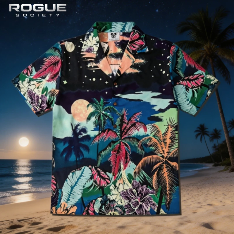 Hawaiian Tropical Print Male Shirt Aloha Camp Collar Short Sleeve Loose Beachwear Floral Nightscape Printed Summer Blouse Unisex
Hawaiian Tropical Print Male Shirt Aloha Camp Collar Short Sleeve Loose Beachwear Floral Nightscape Printed Summer Blouse Unisex