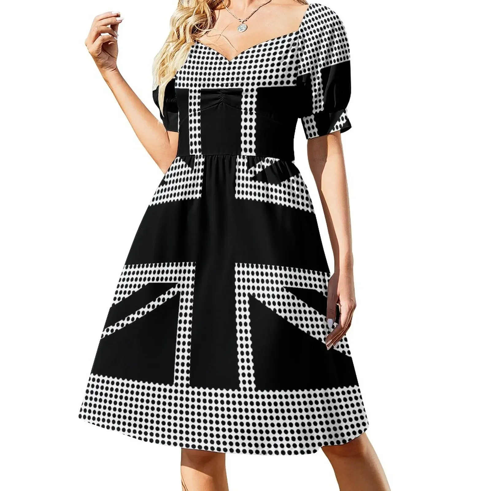 UK Flag Black and White Short-Sleeved Dress Dance dresses women's fashion dresses
UK Flag Black and White Short-Sleeved Dress Dance dresses women's fashion dresses