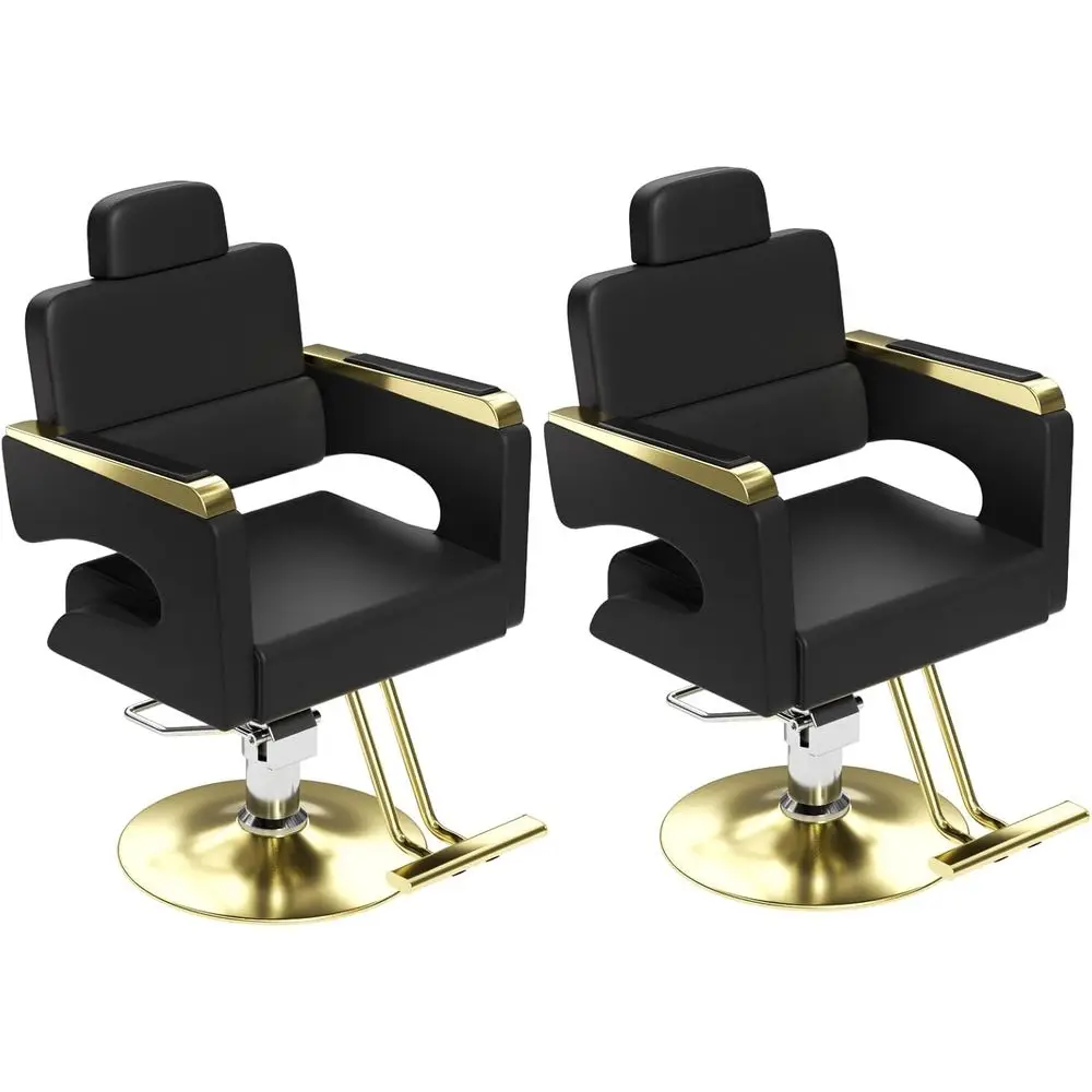 Heavy-Duty Hydraulic Pump Stylist Chair with 360 Swivel for Salon and Spa - Gold Set of 2
Heavy-Duty Hydraulic Pump Stylist Chair with 360 Swivel for Salon and Spa - Gold Set of 2