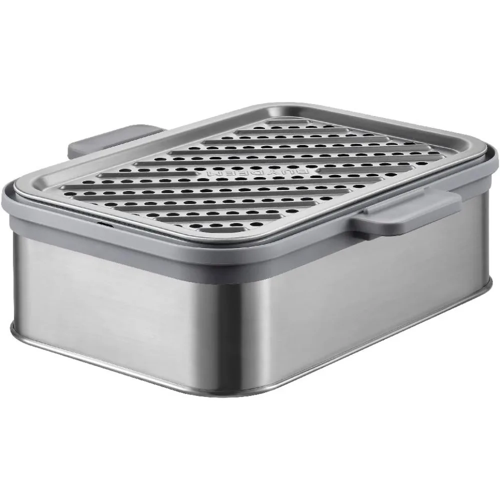 A501 Stackable Double Tier for Electric Food Steamer, with 18/8 Stainless Steel Tray & Handles, 11 * 4 Inch
A501 Stackable Double Tier for Electric Food Steamer, with 18/8 Stainless Steel Tray & Handles, 11 * 4 Inch