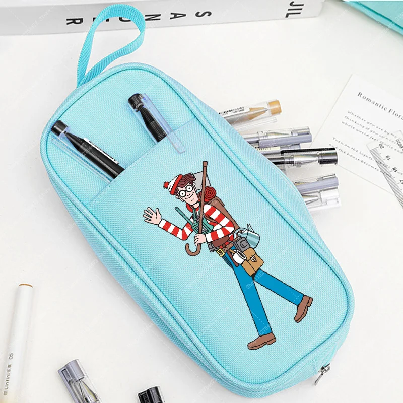 Students Anime Printed Pen Case School Supplies Accessories Wheres Waldo Cartoon Cute Pencil Bag Wally Stationery Storage Pouch
Students Anime Printed Pen Case School Supplies Accessories Wheres Waldo Cartoon Cute Pencil Bag Wally Stationery Storage Pouch